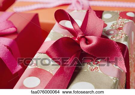 Picture - Festively wrapped gifts. Fotosearch