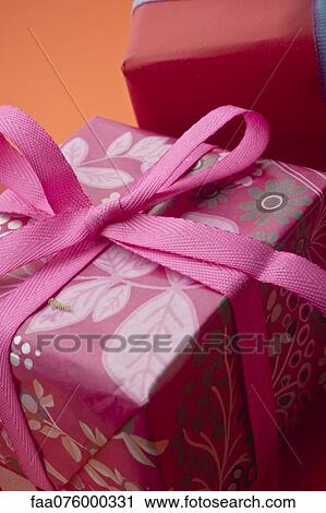 Stock Image - Festively wrapped gifts. Fotosearch