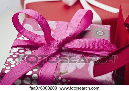 Stock Photo - Festively wrapped gifts. Fotosearch