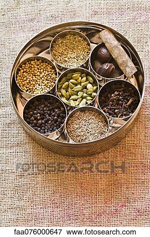 Stock Photo - Ingredients for garam masala. Fotosearch