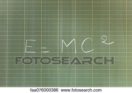 Mass? energy equivalence formula (E = mc2) written on blackboard View Large Photo Image Stock Photograph - Mass? energy equivalence formula (E = mc2) written on blackboard. Fotosearch