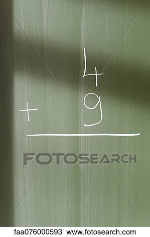Stock Image - Math problem on blackboard. Fotosearch