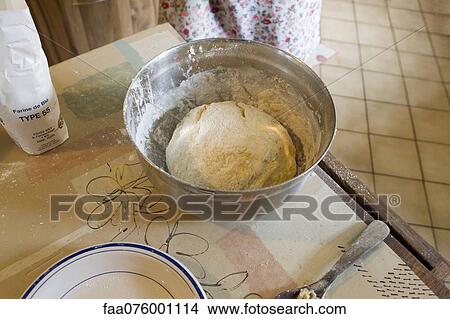 Picture - Pastry dough in mixing bowl. Fotosearch
