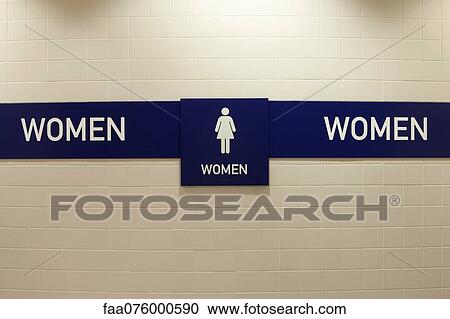 Women's restroom sign View Large Photo Image Stock Image - Women's restroom sign. Fotosearch