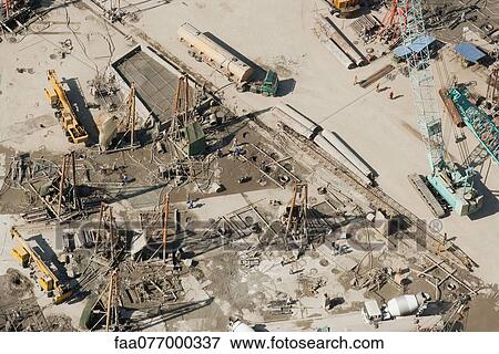 Stock Photo - Aerial view of construction site. Fotosearch