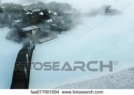 Picture - Blue Lagoon geothermal spa, Reykjanes Peninsula, Iceland. Fotosearch