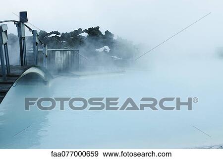 Stock Photo - Blue Lagoon geothermal spa, Reykjanes Peninsula, Iceland. Fotosearch