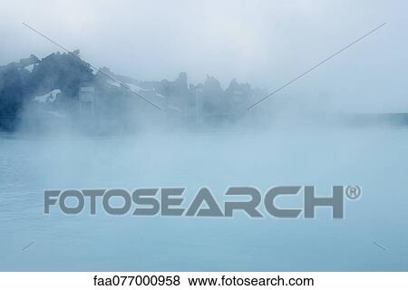 Stock Photo - Blue Lagoon geothermal spa, Reykjanes Peninsula, Iceland. Fotosearch