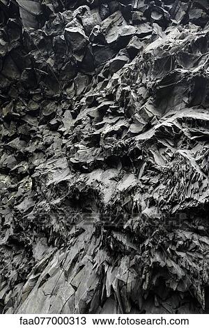 Stock Image - Close-up of basalt column. Fotosearch