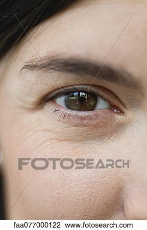 Close-up of woman's eye, cropped View Large Photo Image Stock Image - Close-up of woman's eye, cropped. Fotosearch