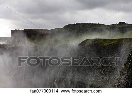 Picture - Dettifoss waterfall, Vatnajokull National Park, Iceland. Fotosearch