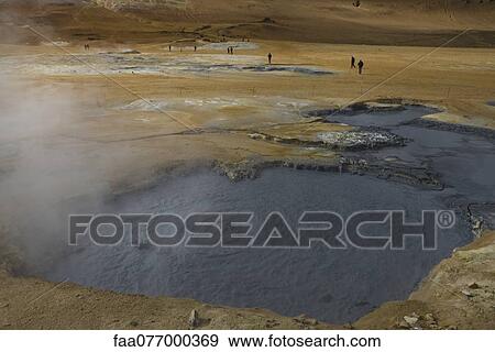 Stock Photo - Geothermal mudpot, Namafjall, Iceland. Fotosearch
