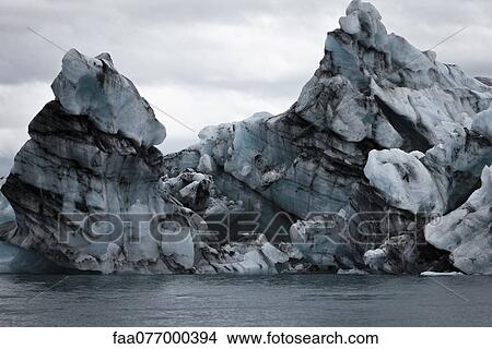 Picture - Iceberg in Jokulsarlon glacial lagoon, Iceland. Fotosearch