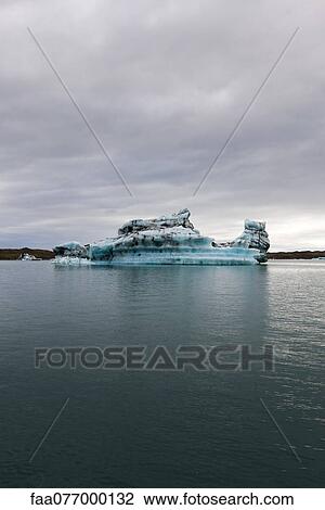 Stock Image - Iceberg in Jokulsarlon glacial lagoon, Iceland. Fotosearch
