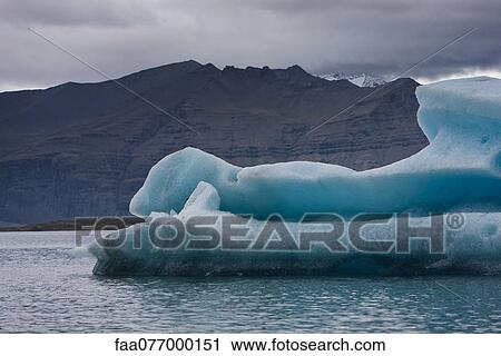 Stock Image - Iceberg in Jokulsarlon glacial lagoon, Iceland. Fotosearch