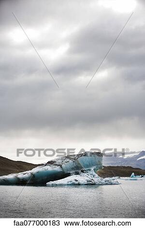 Stock Image - Iceberg in Jokulsarlon glacial lagoon, Iceland. Fotosearch