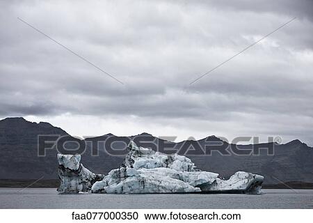 Stock Image - Iceberg in Jokulsarlon glacial lagoon, Iceland. Fotosearch