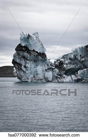 Stock Image - Iceberg in Jokulsarlon glacial lagoon, Iceland. Fotosearch