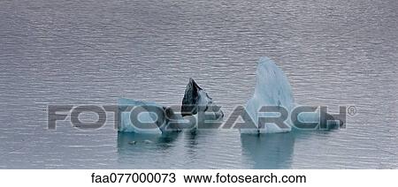Stock Image - Icebergs in Jokulsarlon glacial lagoon, Iceland. Fotosearch