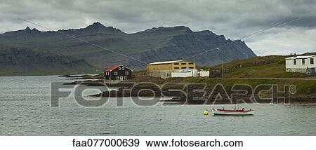 Stock Photo - Iceland, coastal village. Fotosearch