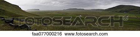 Stock Photograph - Iceland, panoramic view of countryside. Fotosearch