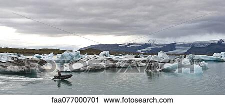 Stock Image - Jokulsarlon glacial lagoon, Iceland. Fotosearch