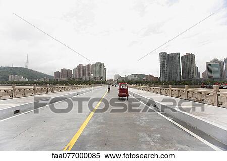 Stock Photography - Light traffic on bridge, Shandong province, China. Fotosearch