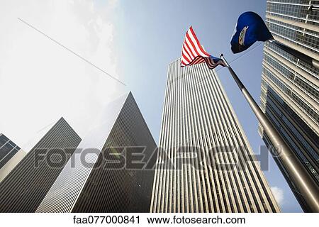 Low angle view of skyscrapers, New York City, New York, USA View Large Photo Image Stock Image - Low angle view of skyscrapers, New York City, New York, USA. Fotosearch