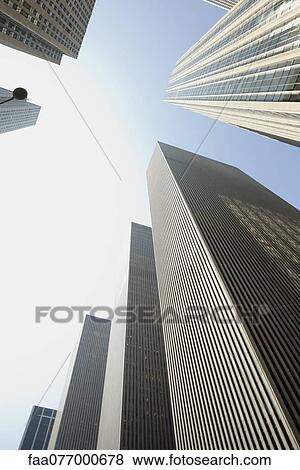 Stock Photo - Low angle view of skyscrapers, New York City, New York, USA. Fotosearch