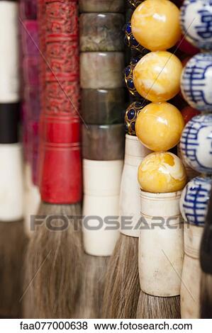 Ornate calligraphy brushes View Large Photo Image Stock Photo - Ornate calligraphy brushes. Fotosearch