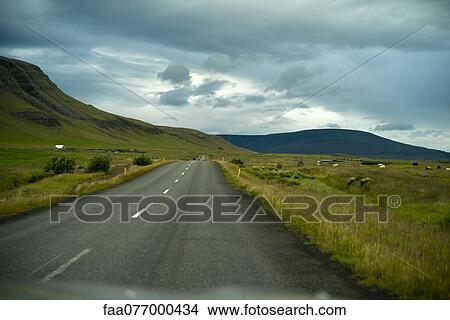 Picture - Road through countryside, Iceland. Fotosearch
