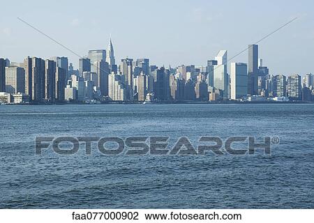 Stock Image - Skyline of Manhattan, New York City, New York, USA. Fotosearch