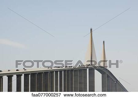 Sunshine Skyway Bridge, Tampa, Florida, USA View Large Photo Image Stock Photo - Sunshine Skyway Bridge, Tampa, Florida, USA. Fotosearch