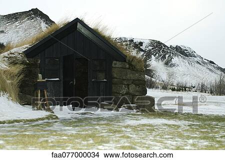 Turf house, Skogar, Iceland View Large Photo Image Picture - Turf house, Skogar, Iceland. Fotosearch