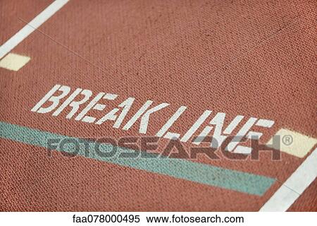Break line marking on running track lane View Large Photo Image Stock Photography - Break line marking on running track lane. Fotosearch