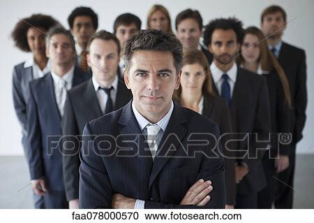 Stock Image - Business leaders can have confidence in their ambition when supported by unified employees. Fotosearch