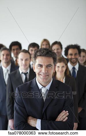 Stock Image - Business leaders work with confidence when supported by employees embracing culture of solidarity. Fotosearch