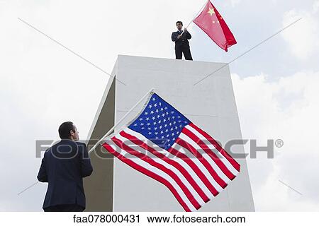 Stock Image - China emerges as powerful economic rival to the United States. Fotosearch