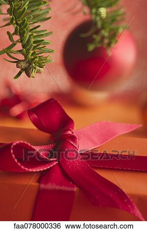 Stock Photograph - Christmas gift, close-up. Fotosearch