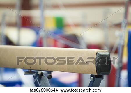 Picture - End section of balance beam, close-up. Fotosearch