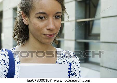 Stock Photo - Female college student, portrait. Fotosearch