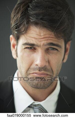 Man with sad expression, portrait View Large Photo Image Stock Photography - Man with sad expression, portrait. Fotosearch
