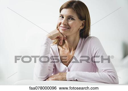 Stock Photograph - Mature woman, portrait. Fotosearch