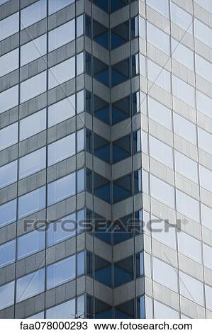 Stock Image - Modern building facade, full frame. Fotosearch
