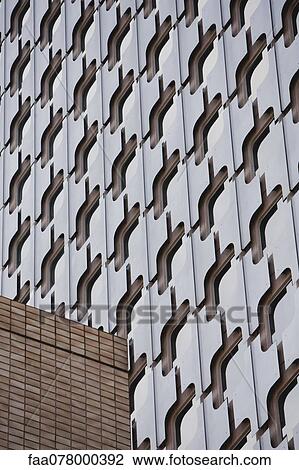 Stock Image - Modern building facade, full frame. Fotosearch
