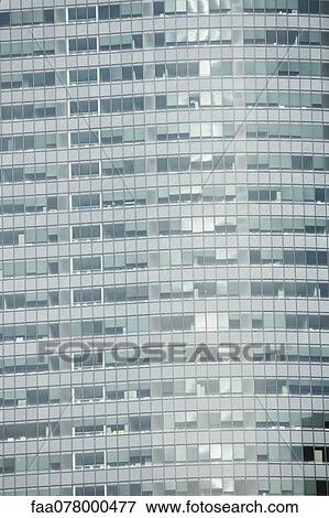 Stock Photo - Modern building facade, full frame. Fotosearch
