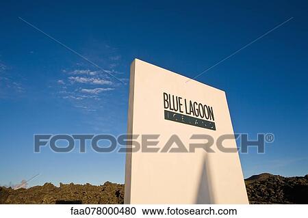 Sign for Blue Lagoon geothermal spa, Grindavik, Iceland View Large Photo Image Stock Image - Sign for Blue Lagoon geothermal spa, Grindavik, Iceland. Fotosearch