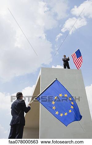 The United States competes economically with the European Union View Large Photo Image Stock Image - The United States competes economically with the European Union. Fotosearch
