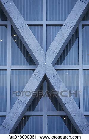 Stock Image - X-shaped architectural detail. Fotosearch