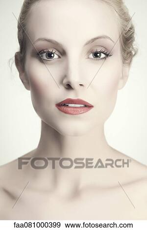Attractive young woman, portrait View Large Photo Image Stock Photo - Attractive young woman, portrait. Fotosearch